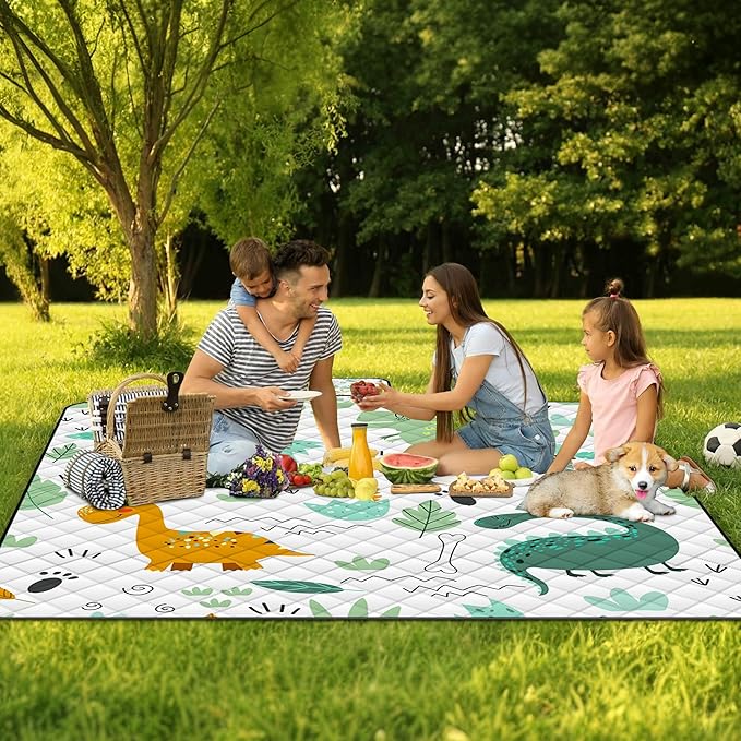 Extra Large Picnic Blanket Waterproof,80"x 80"Foldable Machine Washable Beach Blanket,Outdoor