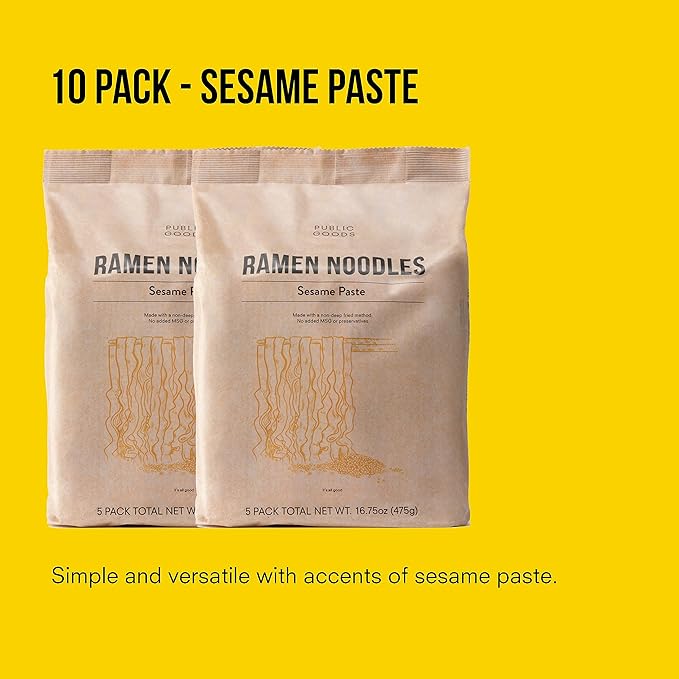 Public Goods Ramen Noodles | Brothless Vegan & Vegetarian Instant Ramen | Healthy, High Protein