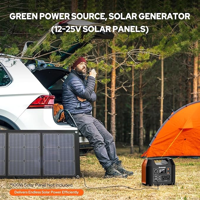EnginStar Portable Power Station 300W 296Wh Battery Bank with 110V Pure Sine Wave AC Outlet for