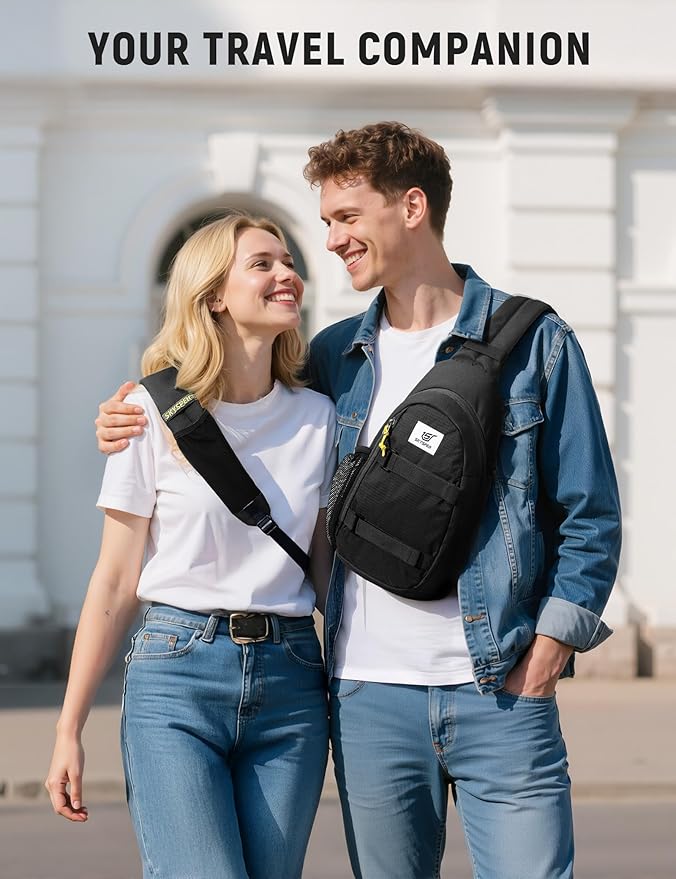 SKYSPER Sling Bag Anti-Theft RFID Crossbody Bag Travel Cross Body Backpack Shoulder Hiking Sling