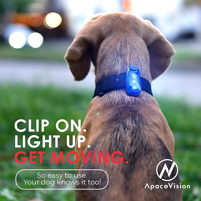 LED Safety Light (2 Pack) - Clip On Strobe/Running Lights for Runners, Dog, Bike, Walking, Boat