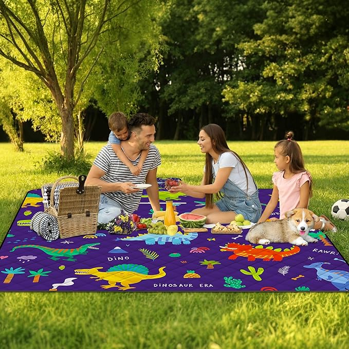 Extra Large Picnic Blanket Waterproof,80"x 80"Foldable Machine Washable Beach Blankets,Outdoor