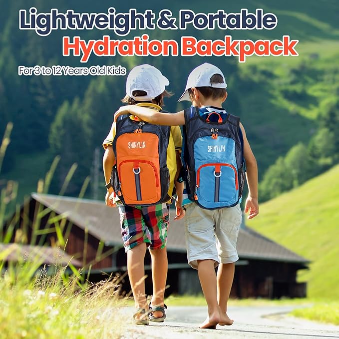 2 Pcs Kids Hydration Backpack with 1.5l Water Bladder Lightweight Kids Hiking Backpack Water