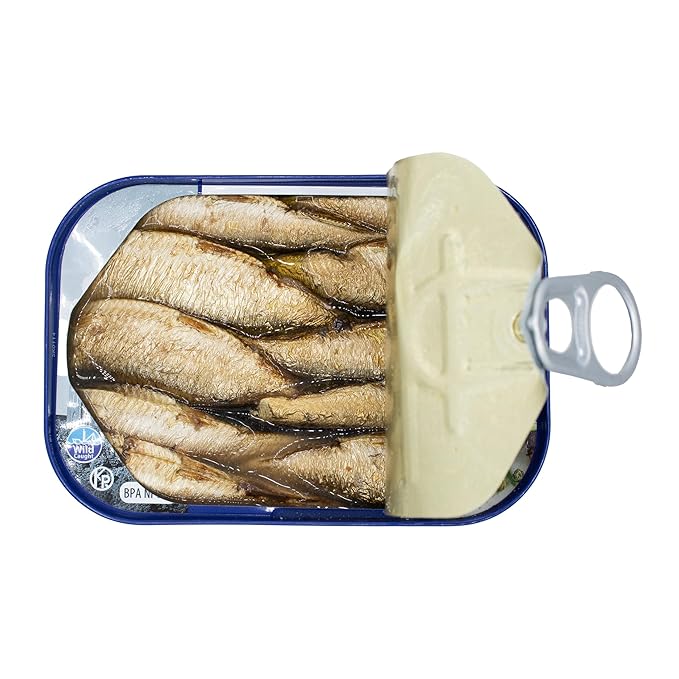 MW Polar Smoked Brisling Sardines in Spring Water, 3.52 oz Can, Wild Caught (Pack of 12)