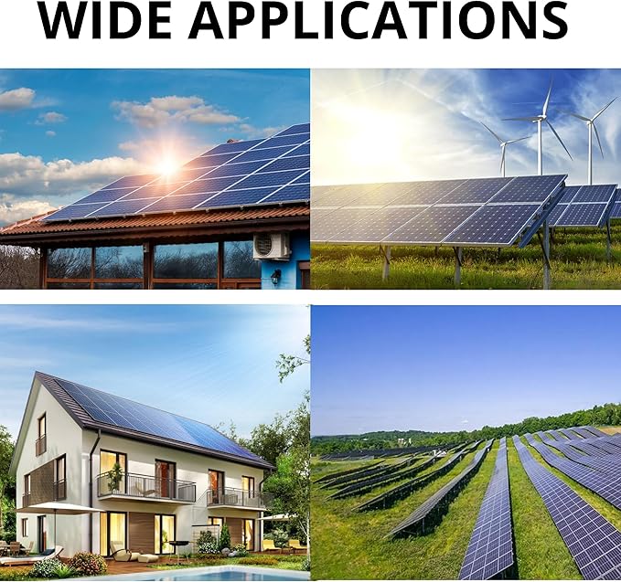 JJN Bifacial 400 Watt Solar Panel, N-Type 16BB 400W Solar Panels, 25% High Efficiency