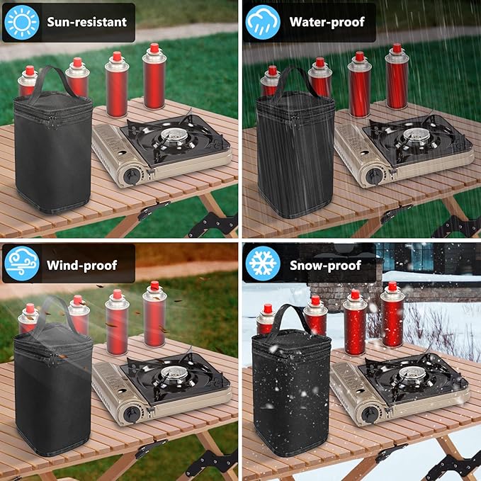 Mini Fuel Cylinder Storage Bag, Butane Fuel Canister Cover,Gas Tank Protective bag, Easy to Carry