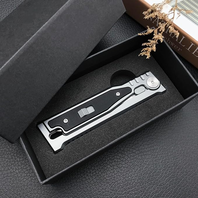 Generic Folding Pocket Knife Kit, Tactical Locking Pocket Knife, 3.15"" D2 Steel Blade, T6