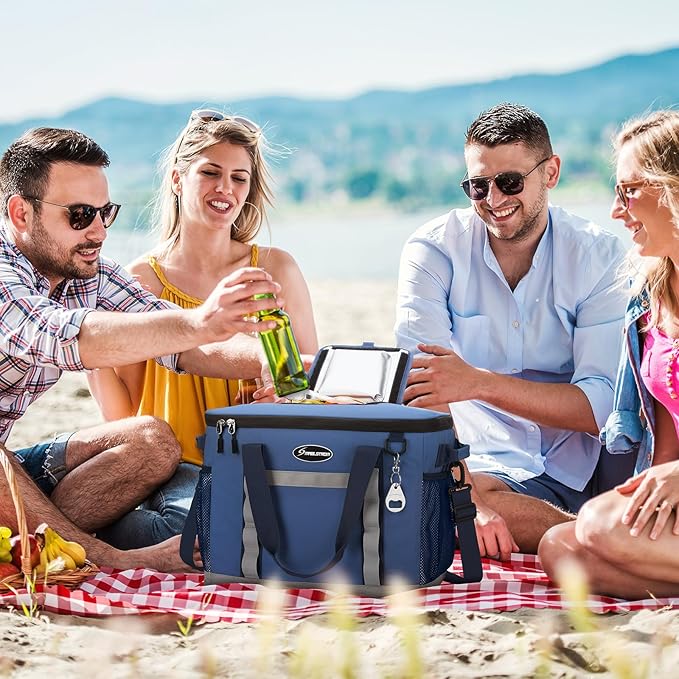 Maelstrom Collapsible Soft Cooler Bag, 24/30/60/75 Cans Beach Cooler, Ice Chest, Leakproof &