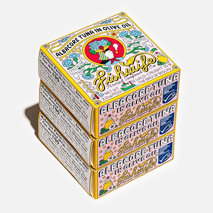 Fishwife Albacore Tuna in Olive Oil 3-Pack (3.2 Ounce) | MSC-Certified Sustainable Seafood, Gluten