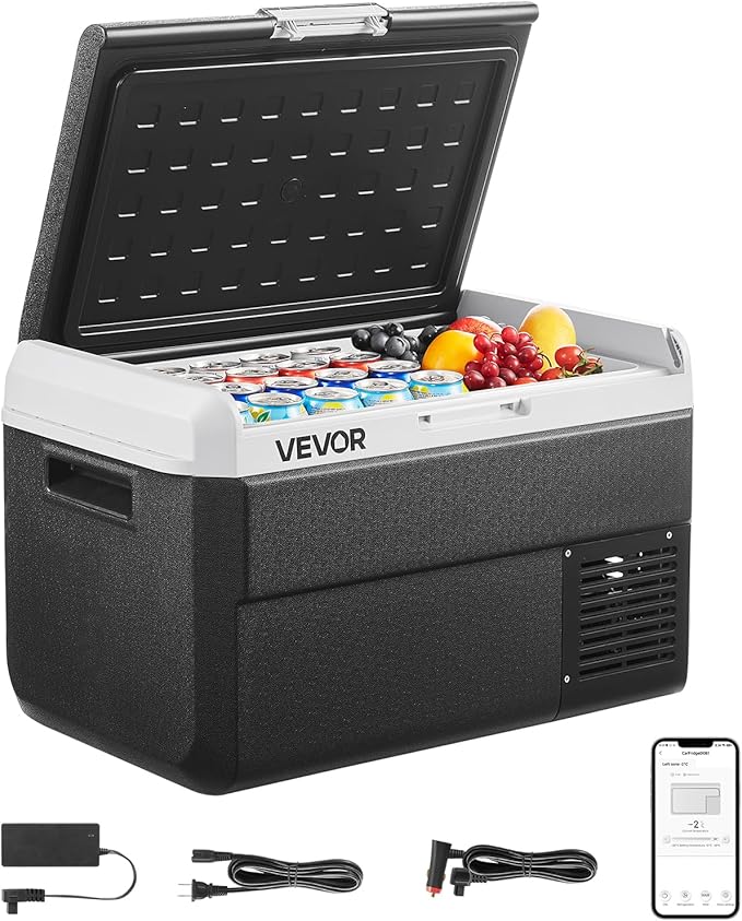 VEVOR 12 Volt Car Refrigerator, 42.3QT/40L Car Fridge, Portable Electric Cooler with -4℉~68℉
