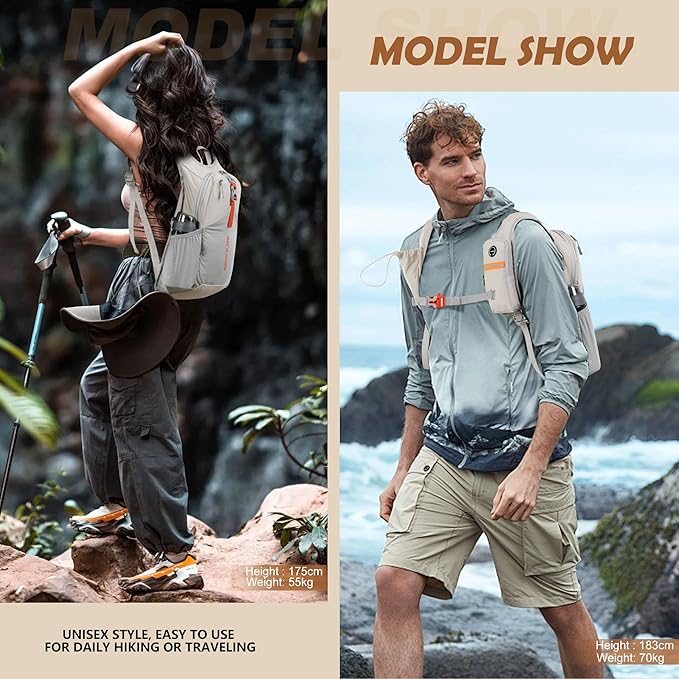 15L Small Hiking Backpack for Men Women Foldable Packable Back Pack Ultralight Hiking Daypack for