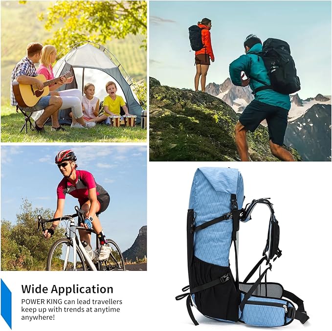Hiking Backpack,40L to 50L Extra Large Capacity Hiking Bag,Internal Frame Camping Backpack,Upgraded