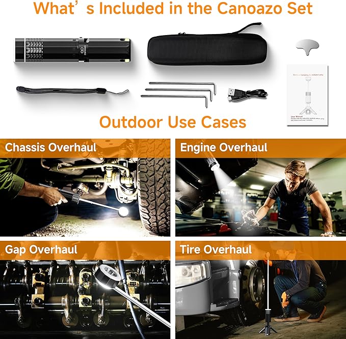 Rechargeable 21000mAh Camping Light, Telescopic Camping Lights, Collapsible Magnetic Camping