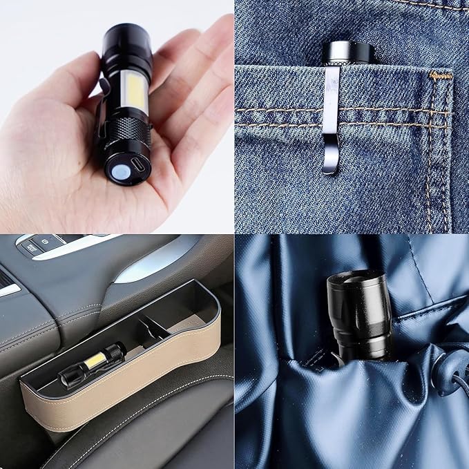 KunHe USB Rechargeable Mini Small LED Flashlights Bulk Camping Lantern Flashlight Bright High