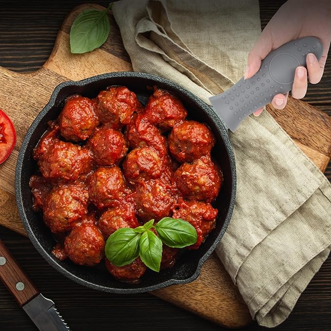 Joyhalo Cast Iron Skillet Handle Covers, 6 Pack Heat Resistant Silicone Pot Handle Sleeve Covers