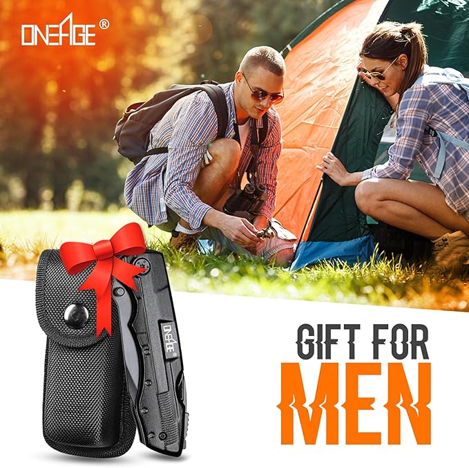 Gifts for Men Him Dad, Pocket Multitool Knife, Christmas Stocking Stuffers for Men, Anniversary