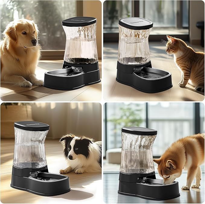 Gardner Pet Automatic Dog Water Dispenser Gravity Stainless Steel Water Waterer Feeder, 100%