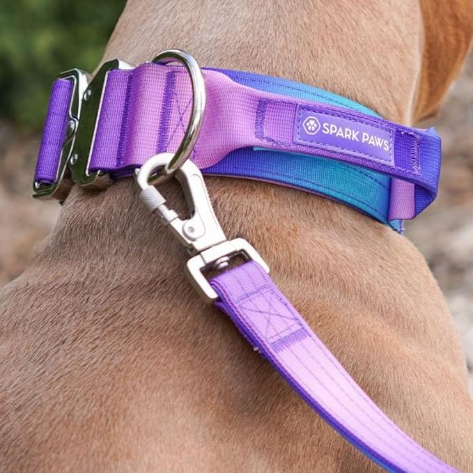 Spark Paws Tactical Dog Collar - Heavy Duty, Premium Quality, Thick and Durable for Large and