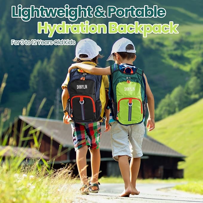 2 Pcs Kids Hydration Backpack with 1.5l Water Bladder Lightweight Kids Hiking Backpack Water