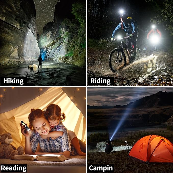 5 Pack Mini Small Pocket LED Flashlight USB-C Rechargeable High Lumens Bright Powerful EDC Flash