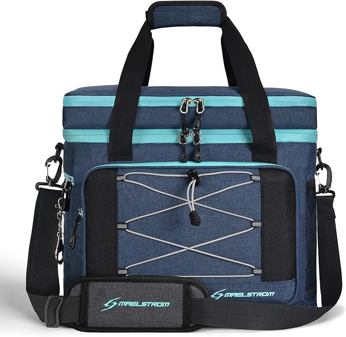 Maelstrom Collapsible Soft Cooler Bag, 24/30/60/75 Cans Beach Cooler, Ice Chest, Leakproof &