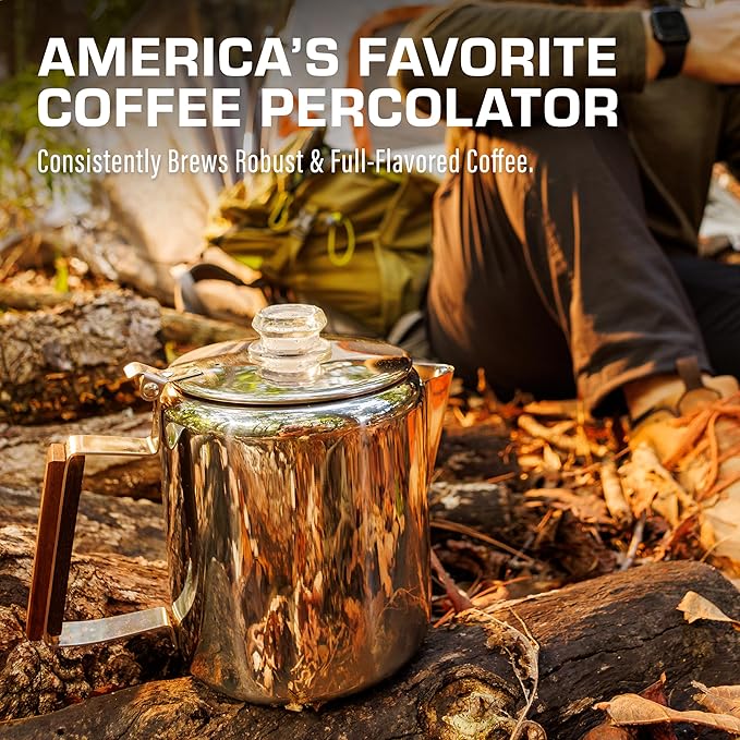 COLETTI Bozeman Percolator Coffee Pot — Coffee Percolator, Camping Coffee Pot – America’s Favorite