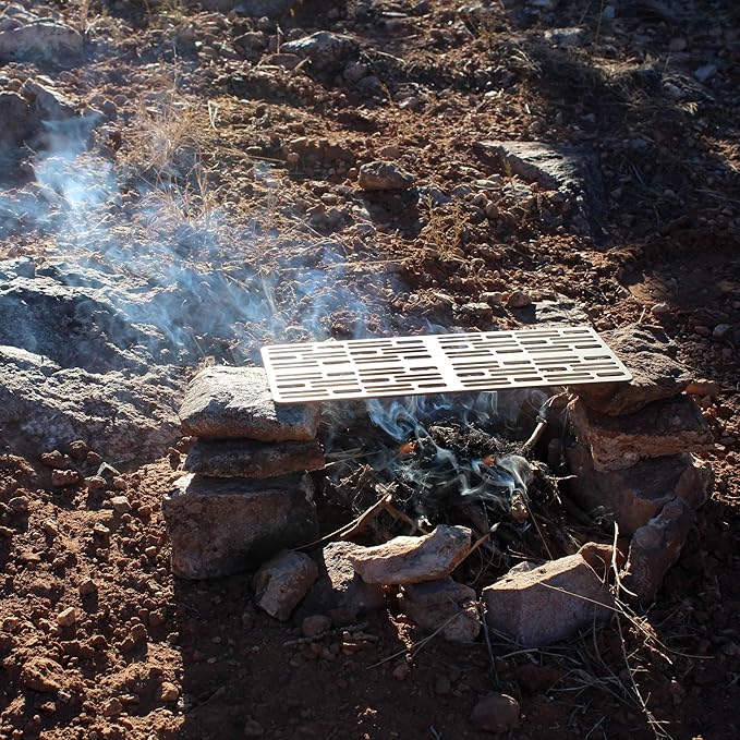 Kuvik Titanium Camping Grill - Ultralight and Compact Grill Grate for Backpacking, Camping, and