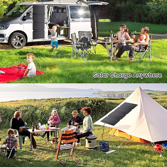 36W Portable Solar Panel - Foldable Solar Charger with Dual USB-A/USB-C for Phone Laptop Camping