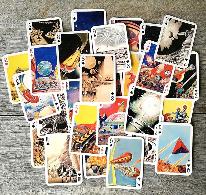 Frank Paul SCI FI Playing Cards (Poker Deck 54 Cards All Different) Vintage Sci Fi Comic Art Posters