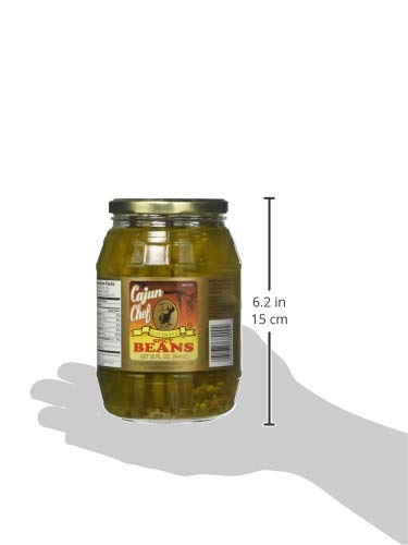 Cajun Chef Louisiana Spicy Green Beans - 32 oz (Pack of 1) - Bold Cajun Flavor - Perfect for Hors