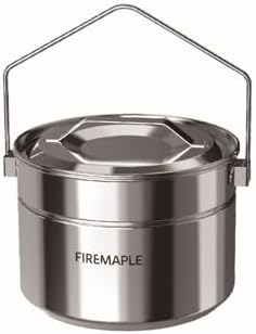 Firemaple Antarcti Stainless Steel Pot - Food Grade SUS304 Camping Pot with Steaming Function