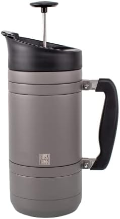 BruTrek Basecamp Coffee Press - Double Wall Vacuum Insulated Stainless Steel - Bru-Stop Technology
