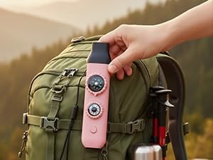 Emergency Survival Safety Whistle，Whistle for Kids with Lanyard,Compass,Thermometer,Ideal for