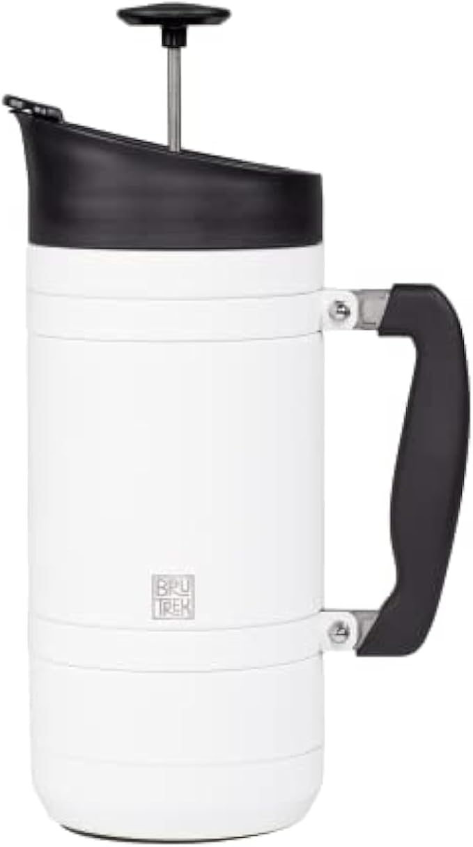 BruTrek Basecamp Coffee Press - Double Wall Vacuum Insulated Stainless Steel - Bru-Stop Technology