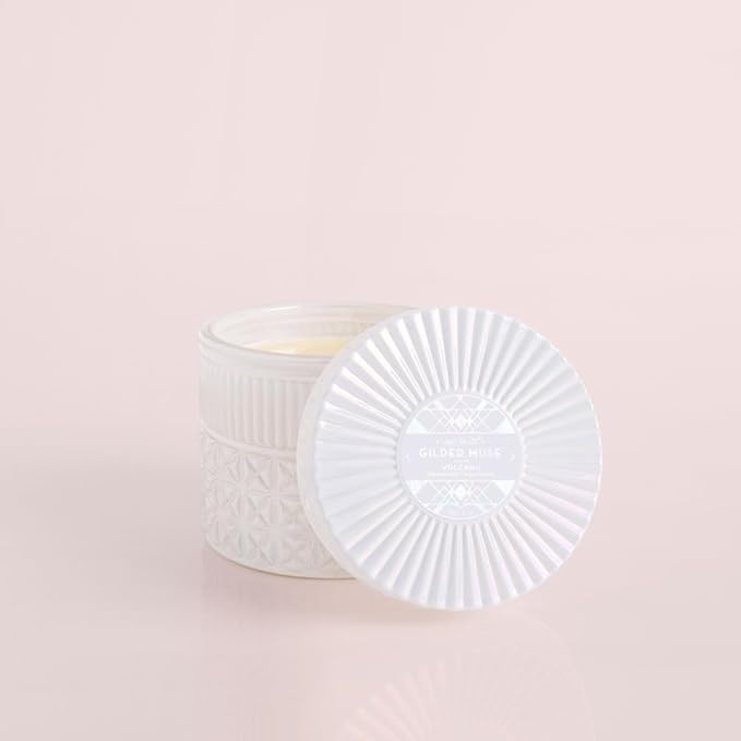 Capri Blue Gilded Muse Faceted Decorative Candle - Scented Candles with Sugared Citrus & Tropical
