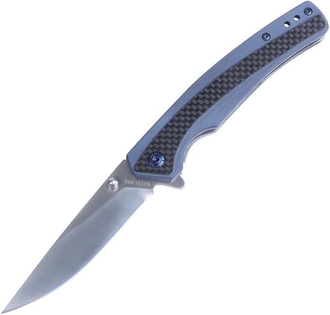 MASALONG Kni242 Folding Knife G10 Carbon Fiber Handle Outdoor Knife Fit Camping Wilderness Survival