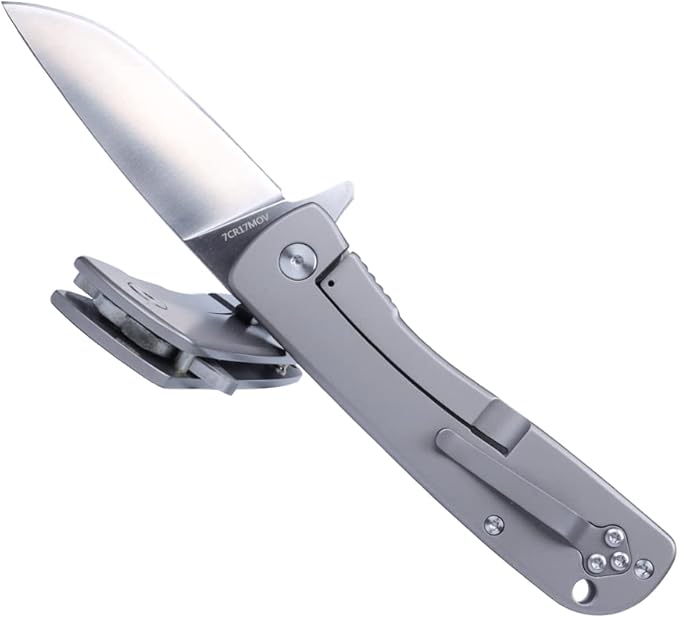 Masalong kni245 Pocket Liner Lock Flipper Knife for Men Women, Sharp Camping Hiking Hunting