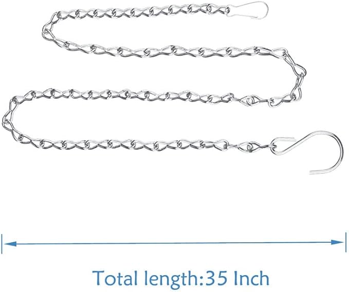 YINGFENG 4 Pack 35 Inch Silver Hanging Chain for Hanging Bird Feeders, Bird Houses, Hanging