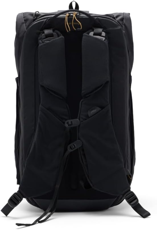 Peak Design Outdoor Backpack 25L, Black, Compact and Lightweight Frameless Daypack, Ultra Cinch