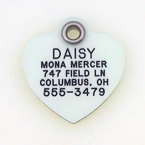 LuckyPet Glow in The Dark Dog and Cat ID Tag - Durable Custom Tags for Pets - Silent Personalized