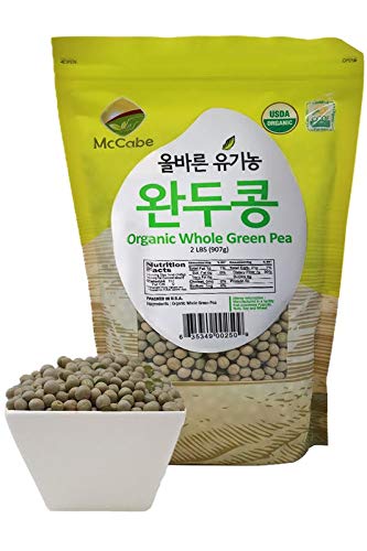 McCabe Organic Whole Green Pea - Green Peas | Rich with Fiber & Minerals | USDA and CCOF Certified