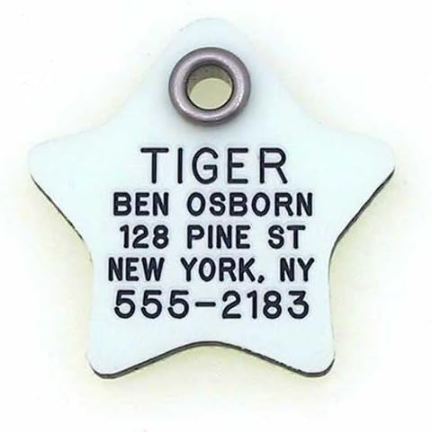 LuckyPet Glow in The Dark Dog and Cat ID Tag - Durable Custom Tags for Pets - Silent Personalized