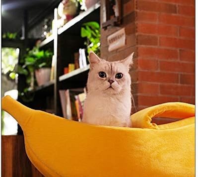 Petgrow · Cute Banana Cat Bed House Large Size, Christmas Pet Bed Soft Warm Cat Cuddle Bed, Lovely