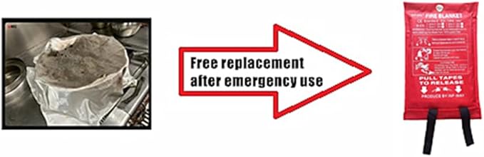 Inf-way Emergency Fire Blanket for Home and Kitchen, 5 Size for Choice, 1 Pack Extra Large Fire