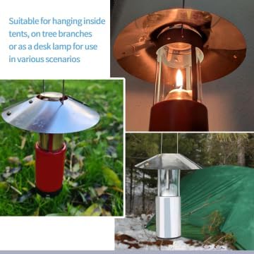 SUNJIKA Candle Reflector Compatible with UCO Candle Lantern Parts,Stainless Steel Lantern