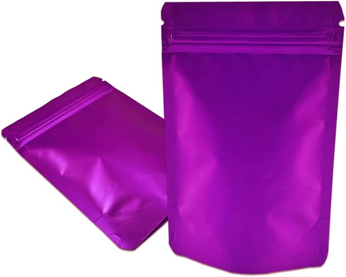 PABCK 50 Pieces 5.5x7.87 inch(Inside Size 4.7x5.1 inch) Stand-Up Resealable Heat Seal Bags 3.55mil