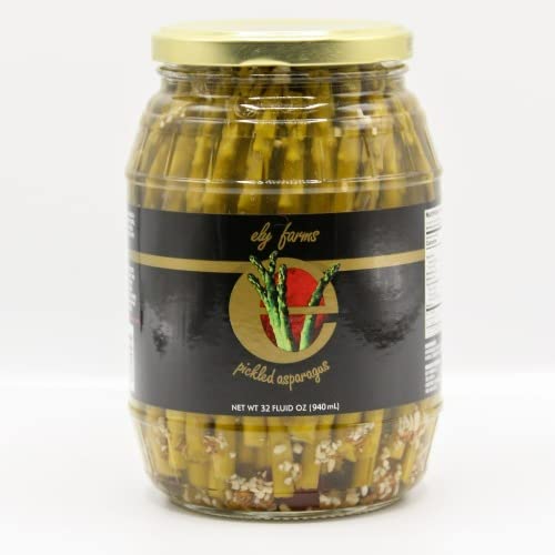 Ely Farms | Pickled Asparagus | Gourmet Crunchy Spears | Family Recipe | Zesty Dill and Garlic