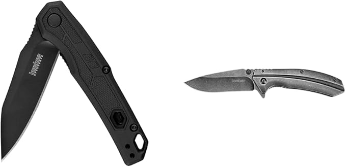 Kershaw Appa Folding Tactical Pocket Knife, SpeedSafe Opening, 2.75 inch Black Blade and Handle &