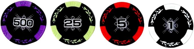 THUNDERBAY 14 Gram 300 Count Poker Set, 14G Clay Composite Chips with Aluminum Case, Two Decks of