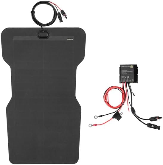 Lensun 45W 12V Hood Flexible Solar Panel for Jeep Gladiator JT (2021-Present) w/Rubicon Hood - Off